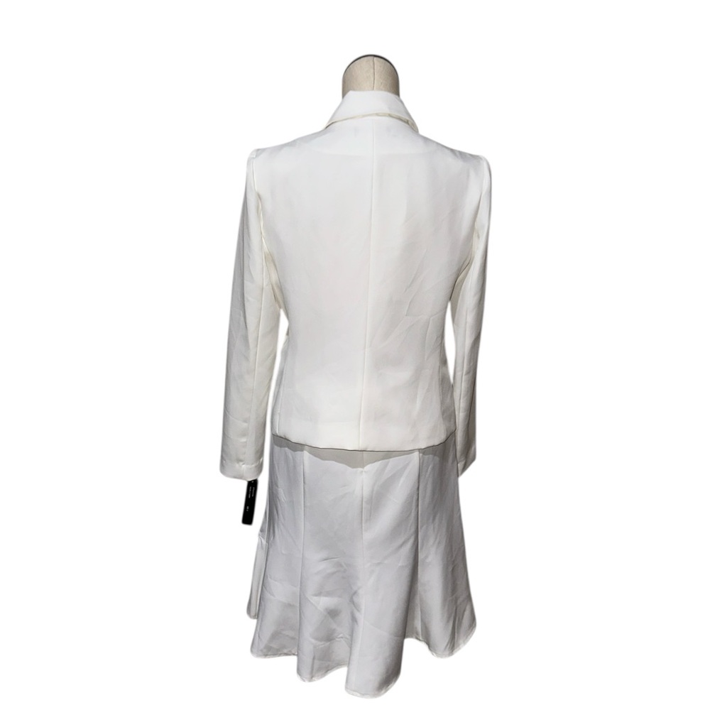 NWT Shelby Rose New York True Red 2PCs Suit Set Blazer Skirt SZ-6 White - Picture 6 of 6